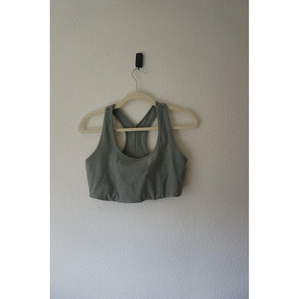 Beyond Yoga Spacedye Simplicity Long Line Bra Racerback‎ Dusty Forest Heather L